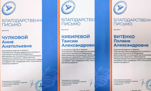 Благодарность за активность