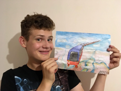 Каким бы не было небо будущего 2050 - голубым, красным или звездно-полосатым, ясно одно: в нем будет много поездов! 