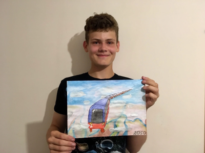 Каким бы не было небо будущего 2050 - голубым, красным или звездно-полосатым, ясно одно: в нем будет много поездов! 